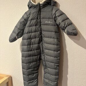 Eddie Bauer Charcoal Puffer Snowsuit